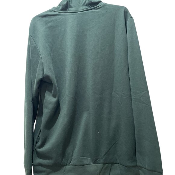 Men's Fleece Hoodie, Adidas, L/G, Green, NWT - Picture 4 of 7